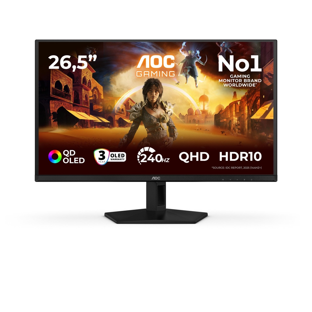 AOC G4 Q27G41ZDF computer monitor 67.3 cm (26.5") 2560 x 1440 pixels Quad HD QD-OLED Black, Red