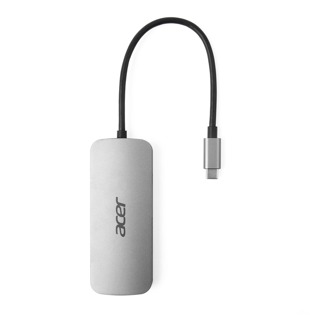 [HP.DSCAB.018] Acer 7in1 Type C Dongle Cablato USB 3.2 Gen 1 (3.1 Gen 1) Type-C Argento