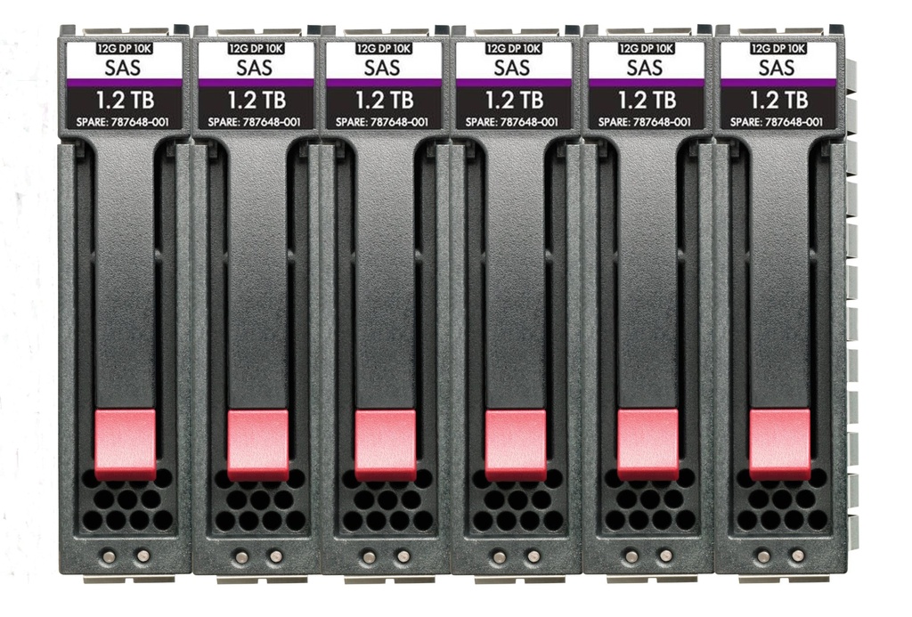 [R0Q67A] HPE MSA 14.4TB SAS 12G Enterprise 10K SFF (2.5in) M2 3yr Wty 6-pack HDD Bundle