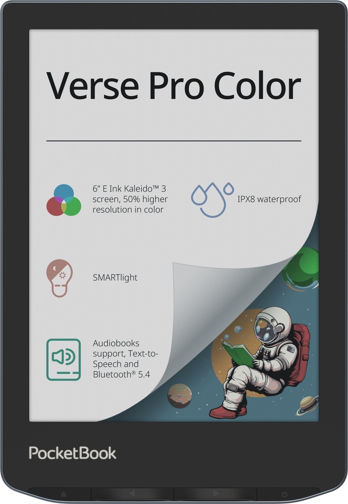 PocketBook Verse Pro Color lettore e-book Touch screen 16 GB Wi-Fi Nero, Blu