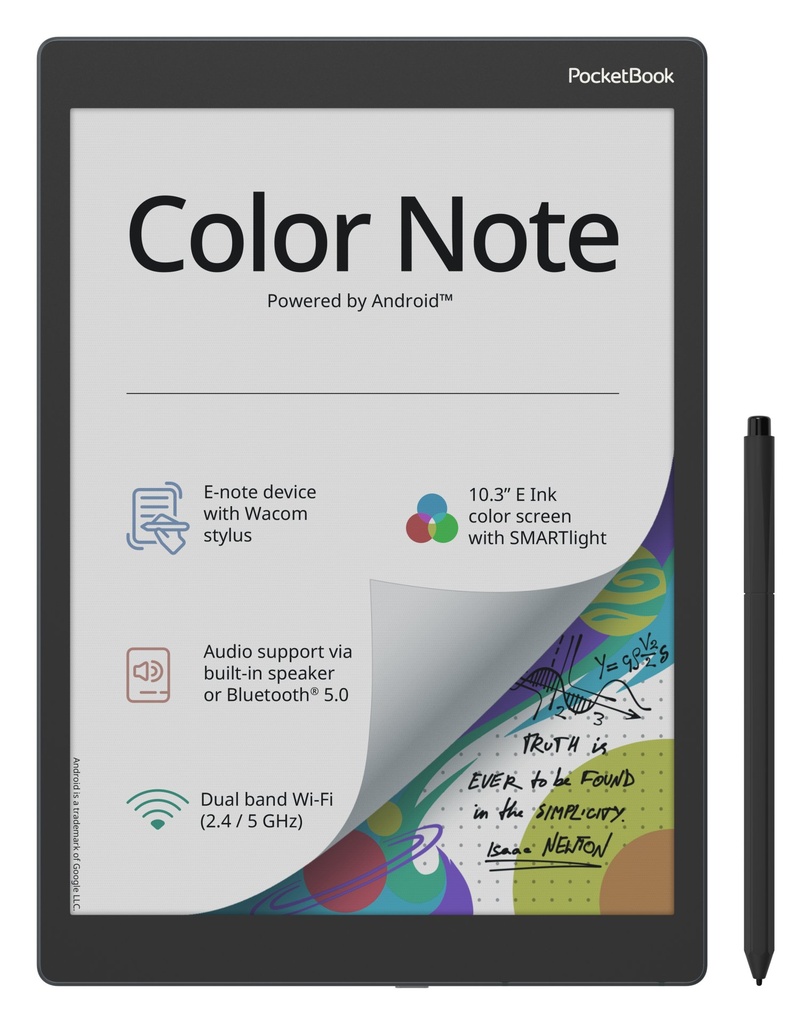 PocketBook Color Note lettore e-book Touch screen 32 GB Wi-Fi Nero, Blu