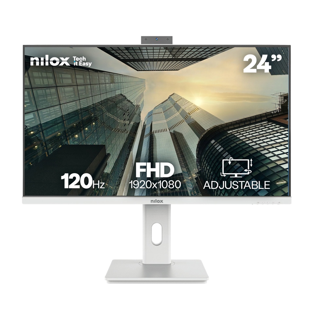 Nilox NXM24RWEB02W computer monitor 61 cm (24") 1920 x 1080 pixels Full HD LED White