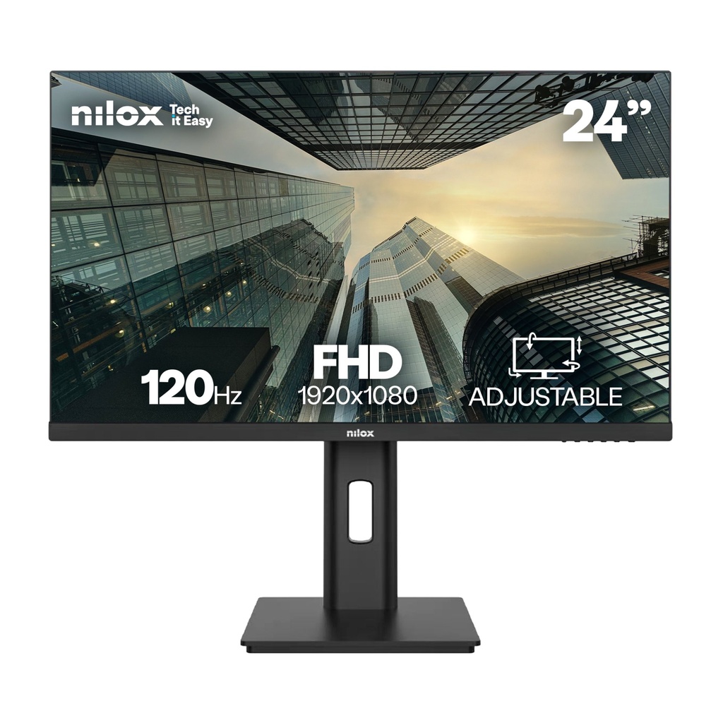 [NXM24REG1201] Nilox NXM24REG1201 computer monitor 61 cm (24") 1920 x 1080 pixels Full HD LED Black