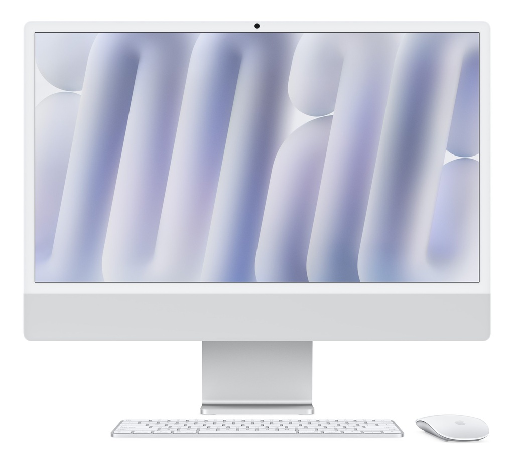 24-inch iMac with Retina 4.5K display: Apple M4 chip with 8‑core CPU and 8‑core GPU, 16GB, 256GB SSD - Silver
