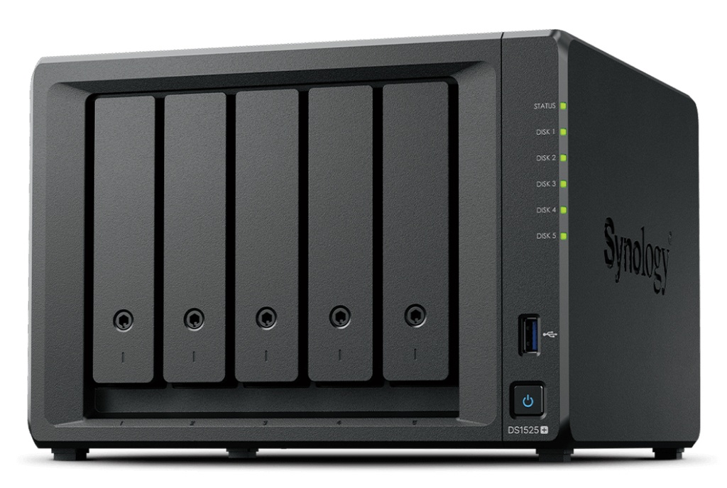[DS1525+] Synology DiskStation DS1525+ server NAS e di archiviazione Ryzen Embedded V1500B 8 GB DDR4 0 TB Nero