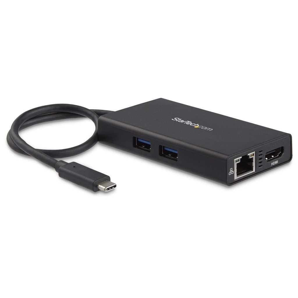 [DKT30CHPD] StarTech.com USB-C Multiport Adapter - USB-C Travel Docking Station with 4K HDMI - 60W Power Delivery Pass-Through, GbE, 2pt USB-A 3.0 Hub - Portable Mini USB Type-C Dock for Laptop