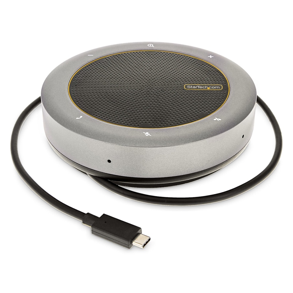 [DKTBRSPMPD] StarTech.com USB-C Speakerphone Docking Station, Mini Portable Conference Speaker and Audio Dock, USB-C to VGA/4K HDMI, 2x USB-A Hub, Mic/Speaker, Teams/Zoom/Softphone Speakerphone