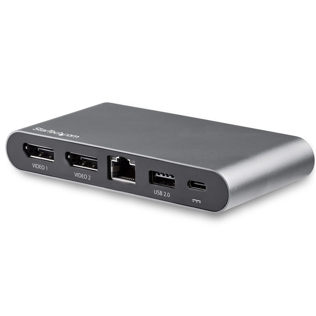 [DK30C2DAGPD] StarTech.com USB C Dock - 4K Dual Monitor DisplayPort - Mini Laptop Docking Station - 100W Power Delivery Passthrough - GbE, 2-Port USB-A Hub - USB Type-C Multiport Adapter - 3.3' Cable
