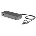 StarTech.com Docking station USB-C e USB-A - Docking station universale per portatili, doppio 4K DP e HDMI, 100W PD, Mac/Windows/Chrome OS, Hub 4x USB 5Gbps, GbE