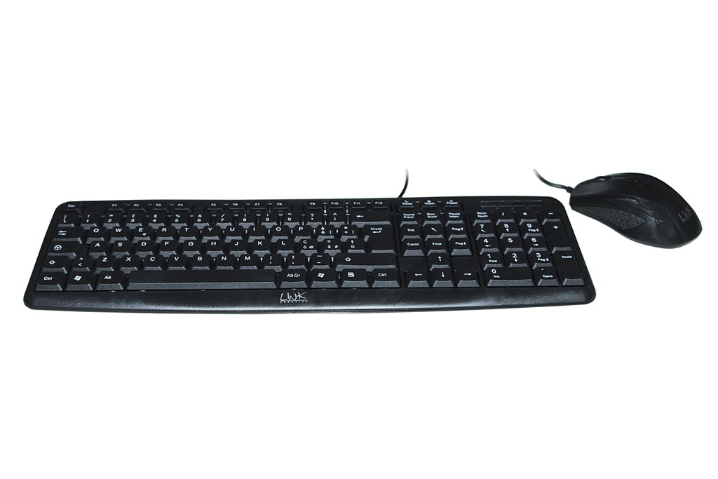 LINK Kit Tastiera Italiana 108 Tasti E Mouse Ottico Con Cavo Usb