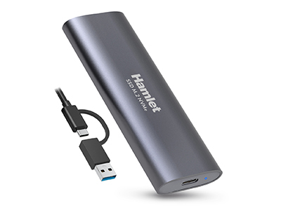 [HXDM2-10GY] Hamlet HXDM2-10GY contenitore di unità di archiviazione Box esterno SSD Nero M.2