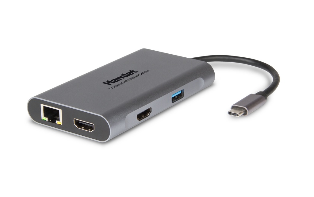 [HDKC-PD400H] Hamlet HDKC-PD400H replicatore di porte e docking station per laptop Cablato USB 3.2 Gen 1 (3.1 Gen 1) Type-C Grigio
