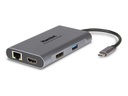 Hamlet HDKC-PD400D replicatore di porte e docking station per laptop Cablato USB 3.2 Gen 1 (3.1 Gen 1) Type-C Grigio
