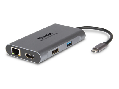 [HDKC-PD400D] Hamlet HDKC-PD400D replicatore di porte e docking station per laptop Cablato USB 3.2 Gen 1 (3.1 Gen 1) Type-C Grigio