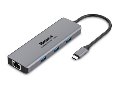 [HDKC-PD200] Hamlet HDKC-PD200 replicatore di porte e docking station per laptop Cablato USB 3.2 Gen 1 (3.1 Gen 1) Type-C Grigio