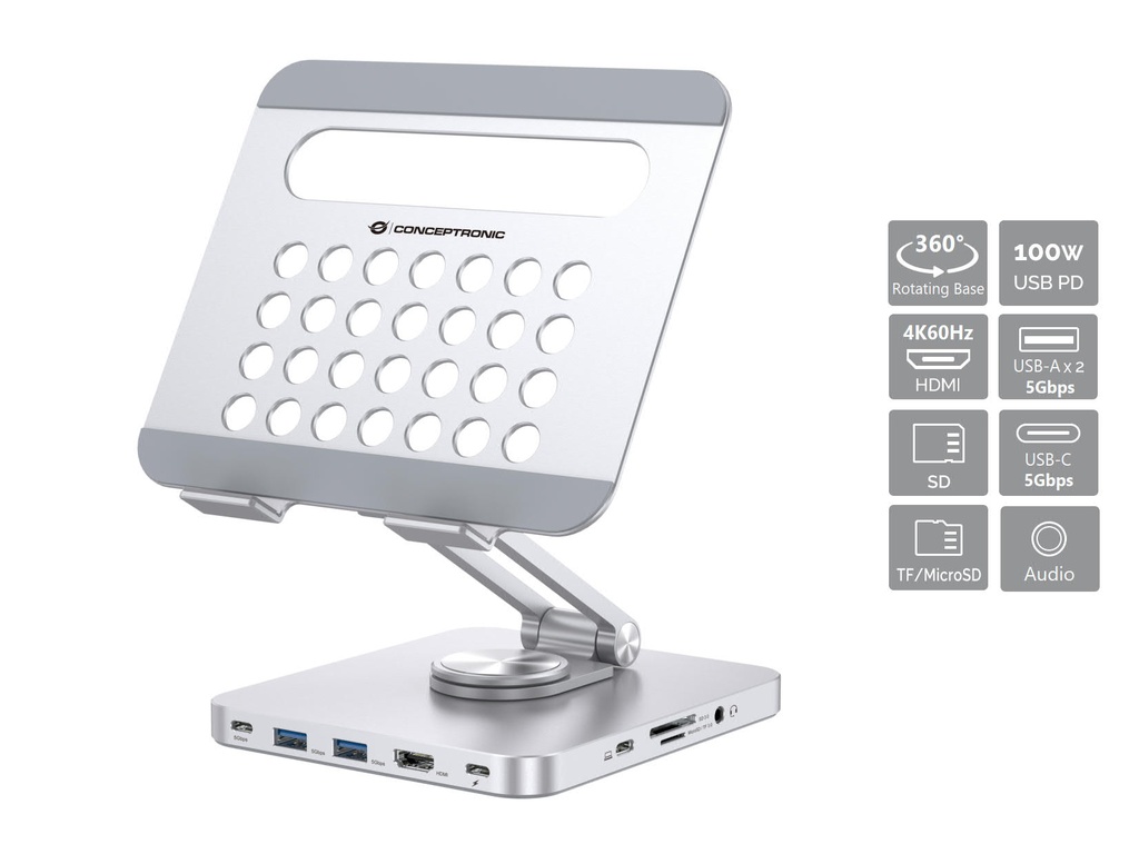 [DONN26G] Conceptronic DONN26G carrello e supporto multimediale Argento Tablet