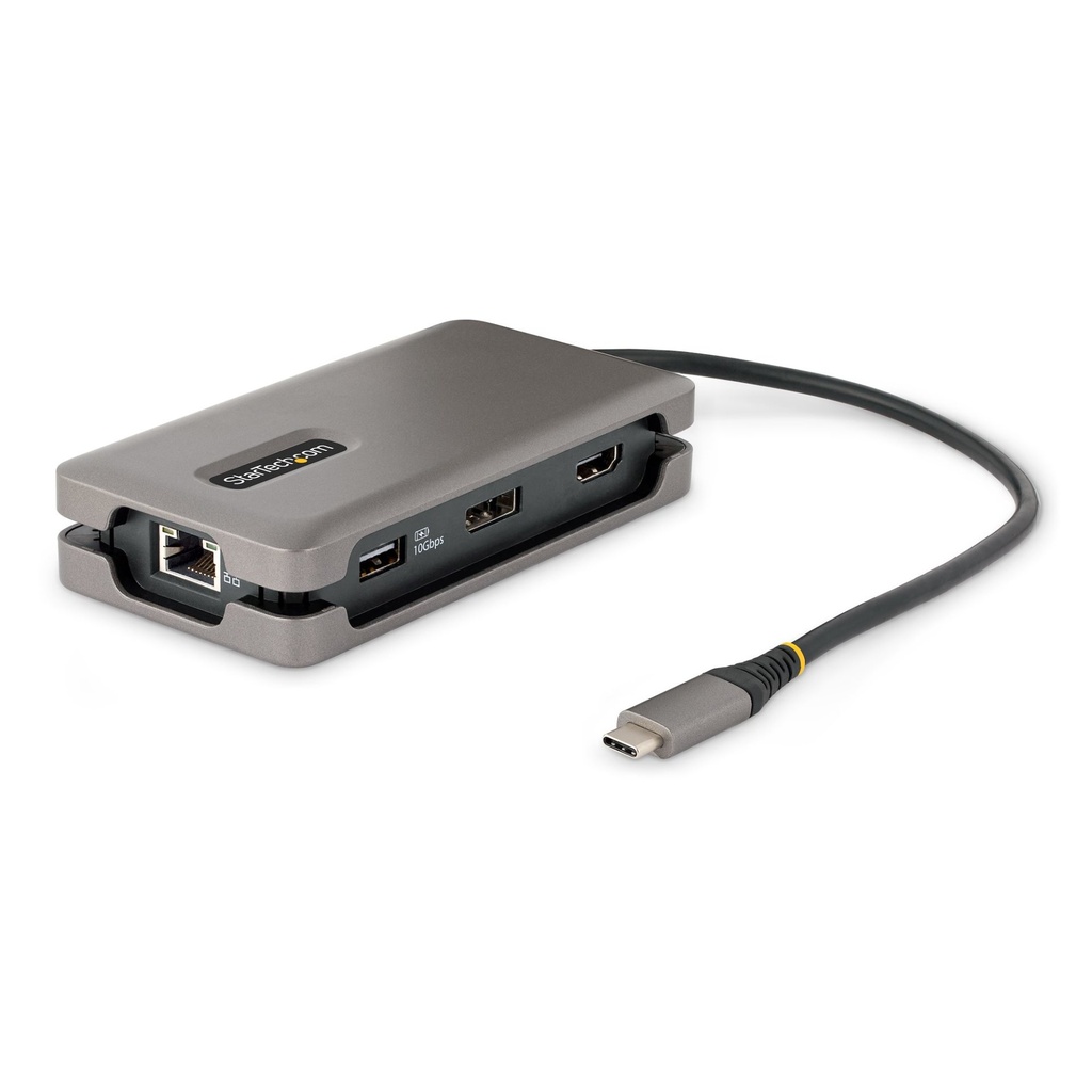 [DKT31CDHPD3] StarTech.com Adattatore Multiporta USB-C - Docking Station USB Type C con HDMI/DP 4K60Hz - Hub USB a 3 porte (1x ricarica) - PD 100W - GbE - Convertitore\Mini Dock USB-C HDMI/DP - Cavo Integrato avvolgente 30cm