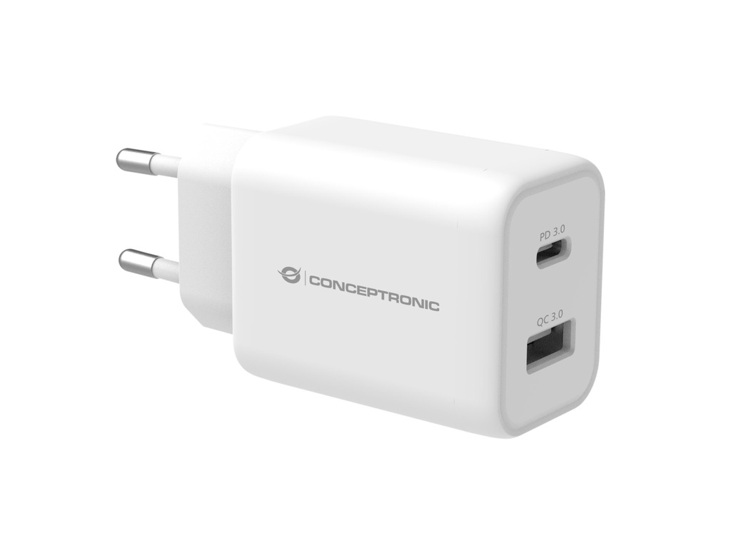 [ALTHEA11W] Conceptronic ALTHEA11W Caricabatterie per dispositivi mobili Universale Bianco AC Ricarica rapida Interno