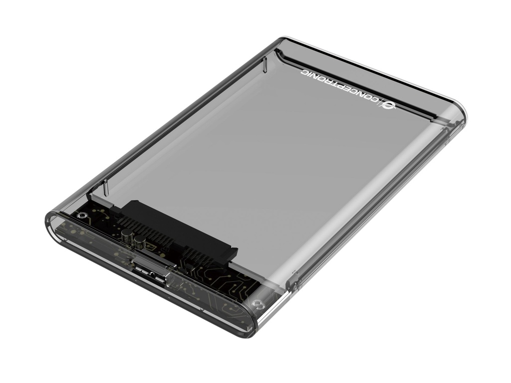 [DANTE03T] Conceptronic DANTE03T contenitore di unità di archiviazione Box esterno HDD/SSD Trasparente 2.5"