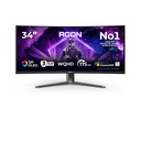 AOC AGON PRO AG346UCD computer monitor 86.4 cm (34") 3440 x 1440 pixels Wide Quad HD QD-OLED Black, Grey
