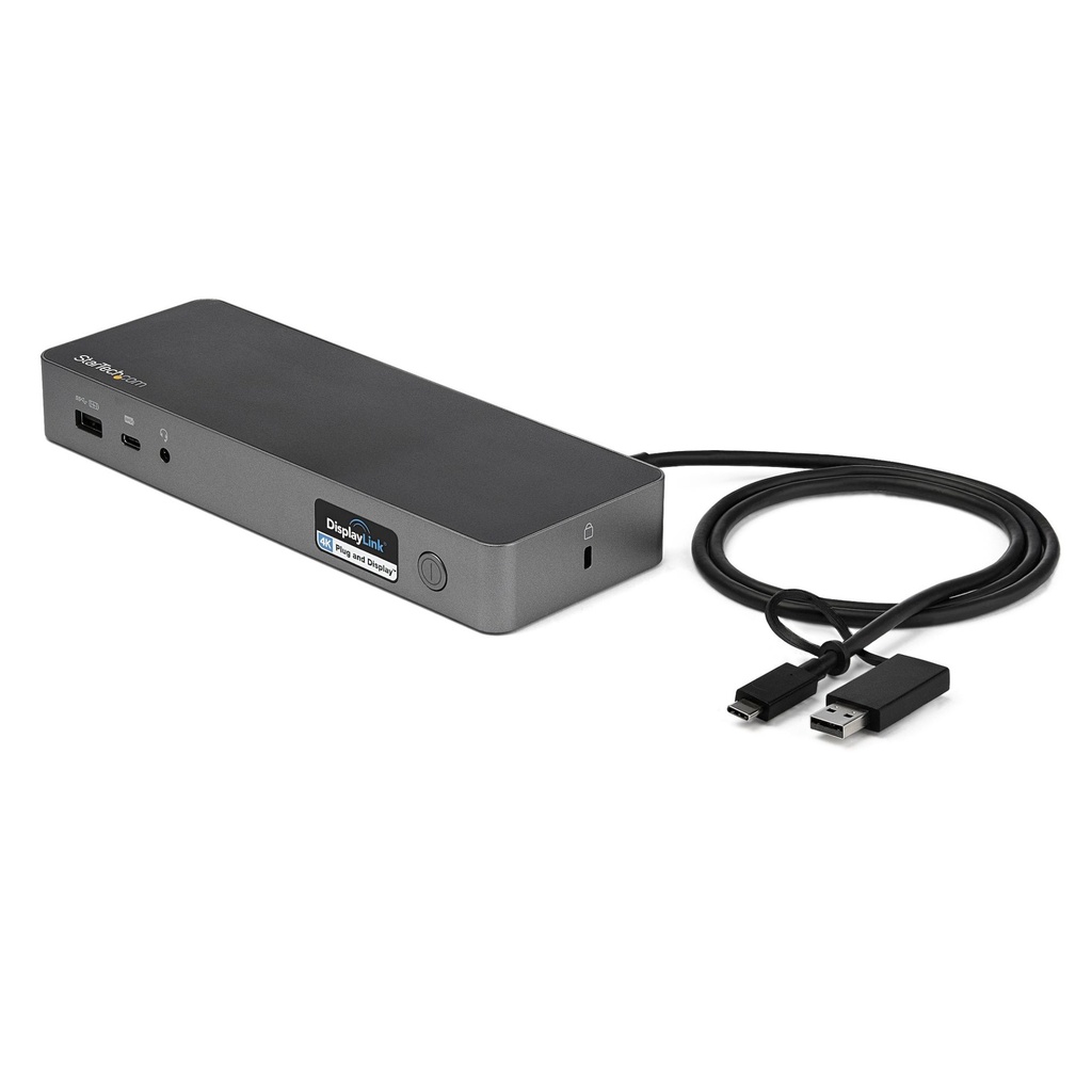 [DK30C2DPPDUE] StarTech.com Docking station USB-C e USB-A - Docking station universale per portatili, doppio 4K DP e HDMI, 60W PD, Mac/Windows/Chrome OS, Hub 4x USB 5Gbps, GbE