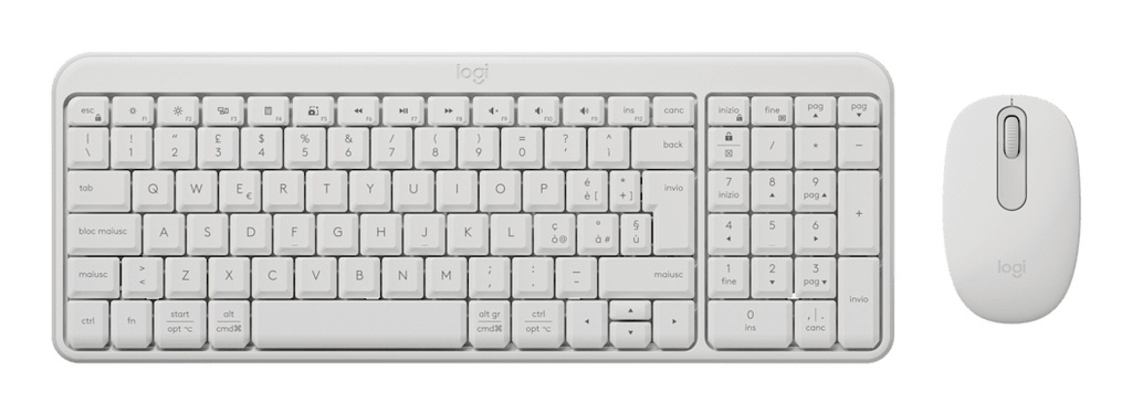 [920-013535] Logitech MK250 Combo tastiera Mouse incluso Universale RF senza fili + Bluetooth Italiano Bianco