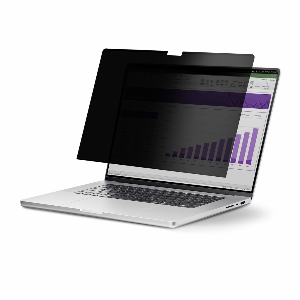 [133MF-PRIVACY-SCREEN] StarTech.com 13.3-inch Flip-Over Laptop Privacy Screen for MacBook Pro, Anti-Glare and Blue Light Reduction Privacy Filter, Screen Protector with +/- 30 Deg. View Angle