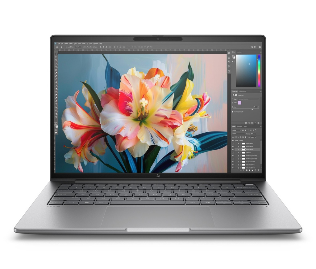 [A3ZX1ET#ABZ] HP ZBook 8 G1i Wolf Pro Security Edition Intel Core Ultra 7 255H Workstation mobile 35,6 cm (14") WUXGA 16 GB DDR5-SDRAM 512 GB SSD NVIDIA RTX 500 Ada Wi-Fi 7 (802.11be) Windows 11 Pro AI Workstation, AI PC Argento