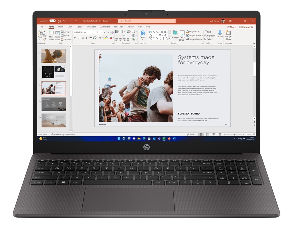 [9B9R5EA#ABZ] HP G10 Intel® Core™ i7 i7-1355U Computer portatile 39,6 cm (15.6") Full HD 8 GB DDR4-SDRAM 256 GB SSD Wi-Fi 6 (802.11ax) Windows 11 Home Nero