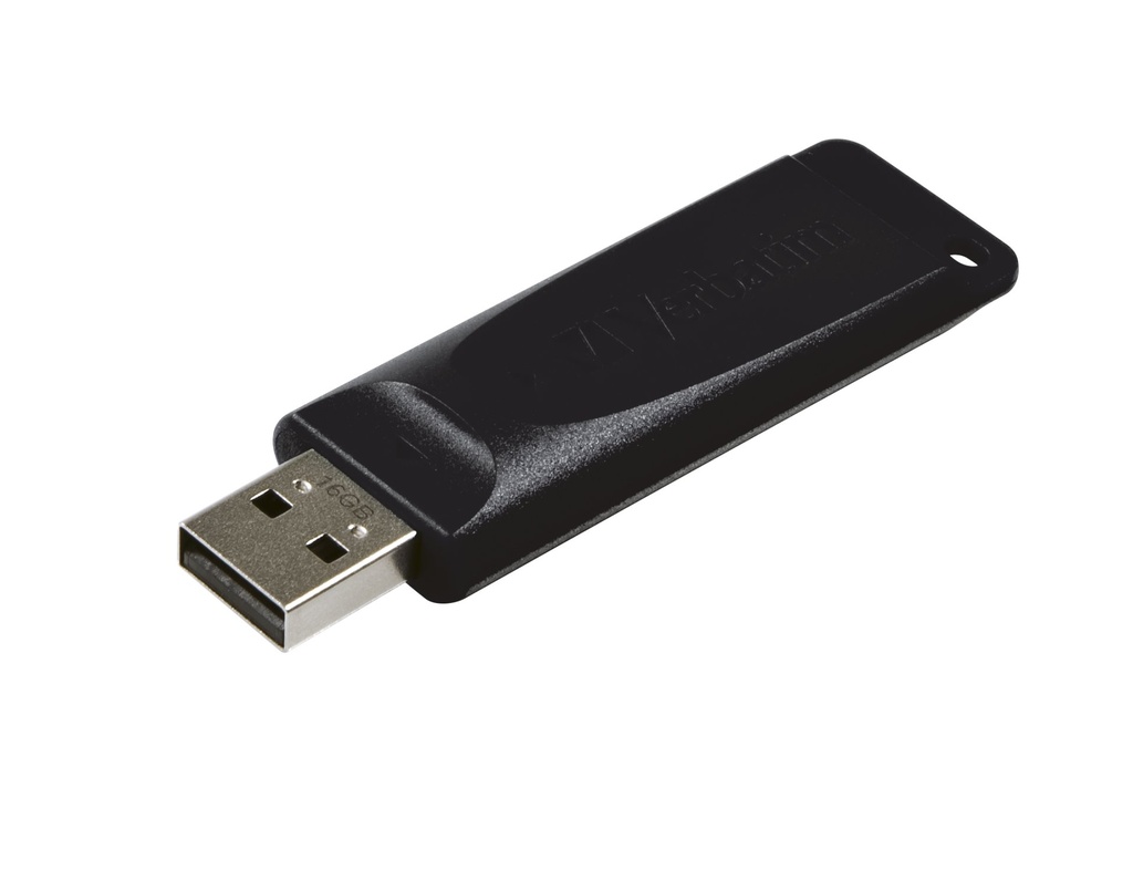 USB VERBATIM 16GB DRIVE 2.0 STORE N GO SLIDER BLACK