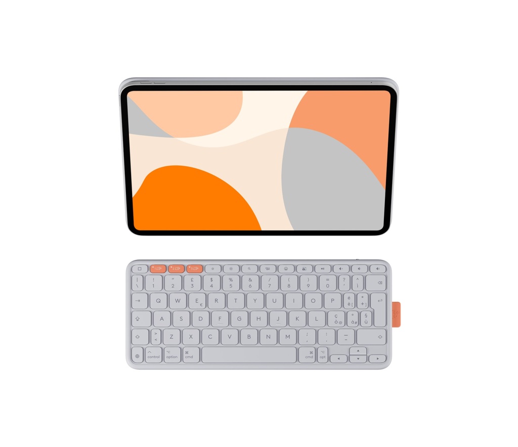 [920-013848] Logitech Flip Folio QWERTY Italiano Bluetooth Grigio chiaro