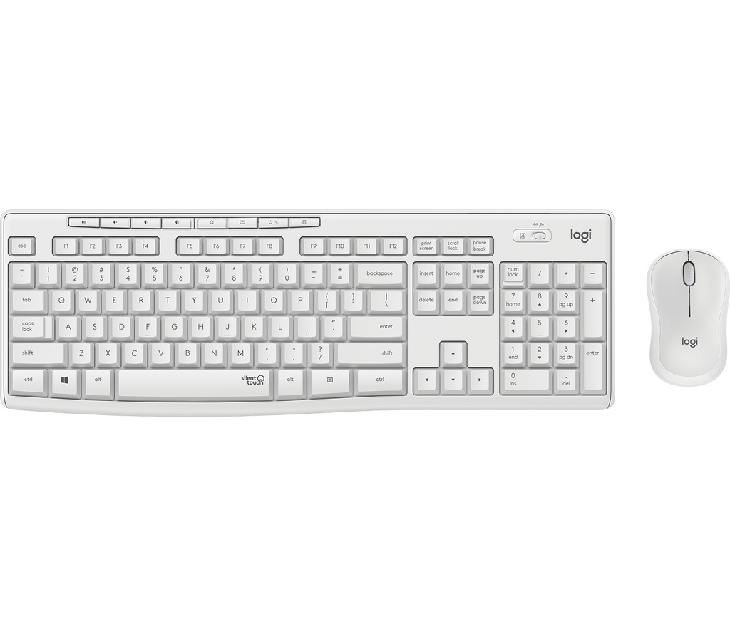[920-009821] Tastiera Logitech MK295 Silent Wireless Combo RF QWERTY Italiano Bianco
