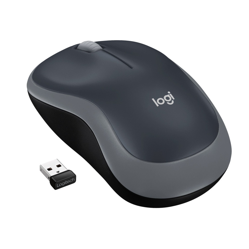 [910-002235] ORIGINAL Logitech Accessori per computer Grigio 910-002235 M185 - Maus Logitech LGT-M185G, Fattore di forma: Ambidestro, Tecnologia di rilevamento del movimento: Ottica, Interfaccia del dispositivo: RF Wireless, Numero di pulsanti: 3, Tipo di scorrimento: Ra