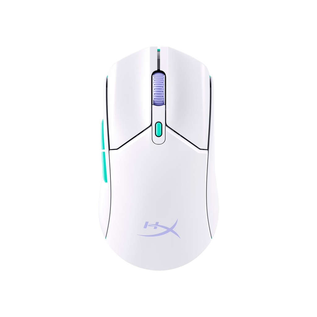 [8R2E7AA] HyperX Pulsefire Haste 2 Core Wls – Mouse da gaming (bianco/verde/viola)