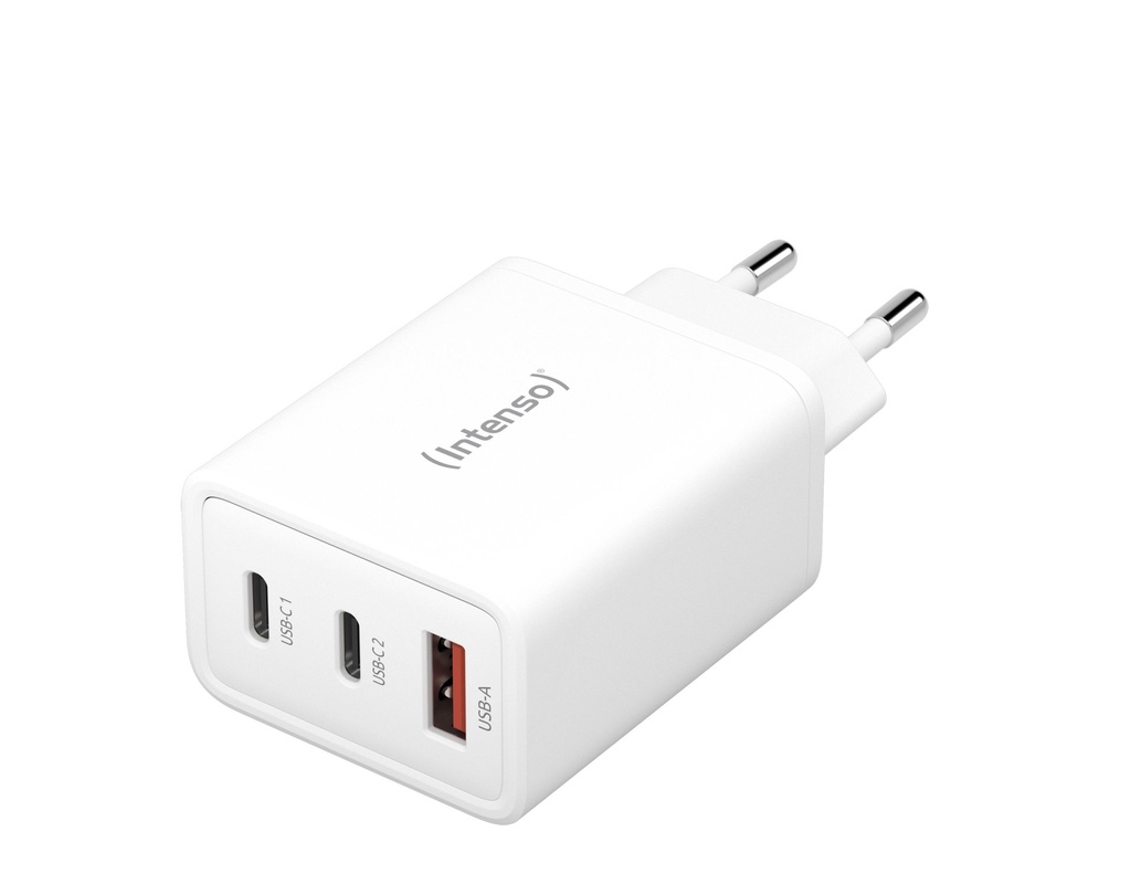 [7806512] Intenso POWER ADAPTER 1XUSB-A/2XUSB-C/7806512 Universale Bianco AC Ricarica rapida Interno