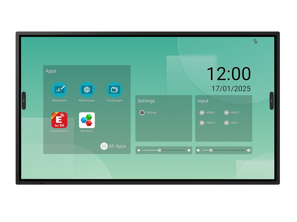[60006140] Sharp LM431 Pannello piatto interattivo 109,2 cm (43") LED Wi-Fi 500 cd/m² 4K Ultra HD Nero Touch screen Processore integrato Android 14 18/7