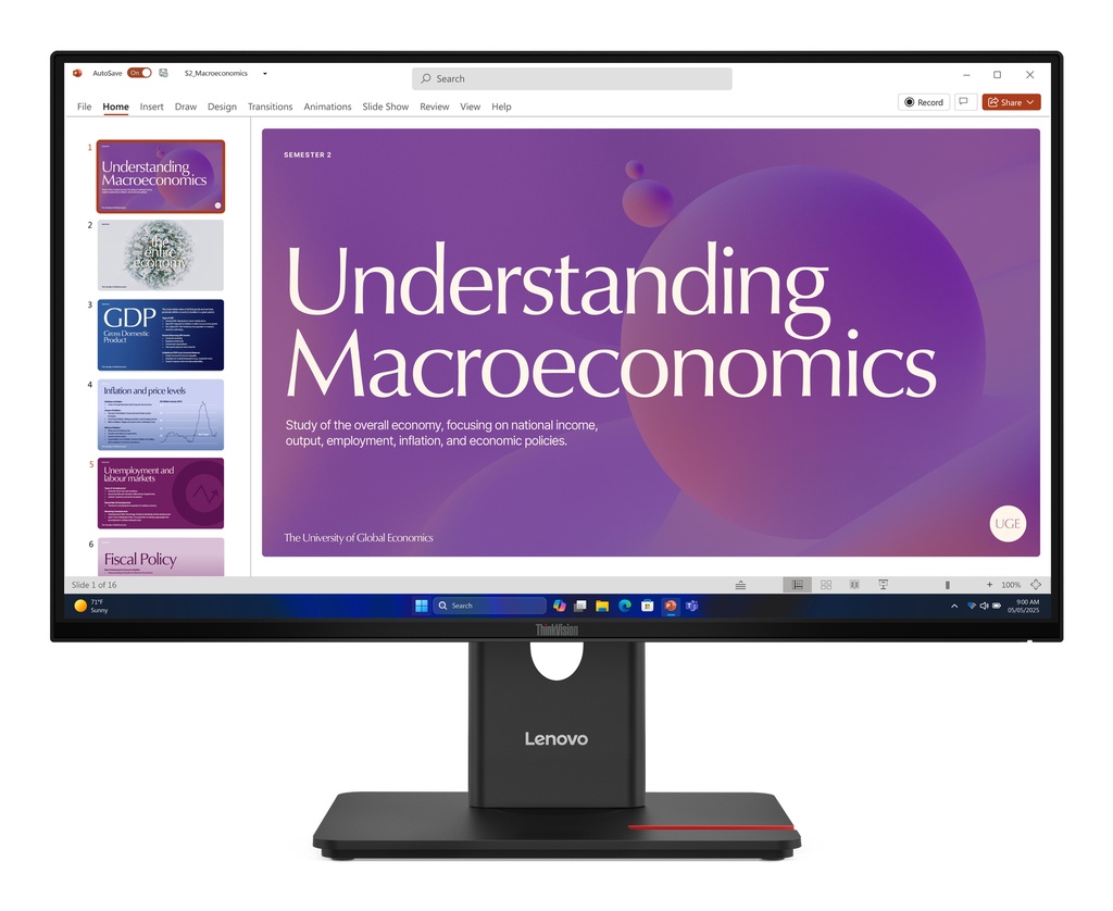 Lenovo ThinkVision T24D-40 computer monitor 60.5 cm (23.8") 1920 x 1080 pixels Full HD LCD Black