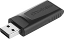 USB VERBATIM 128GB DRIVE 2.0 STORE N GO SLIDER BLACK