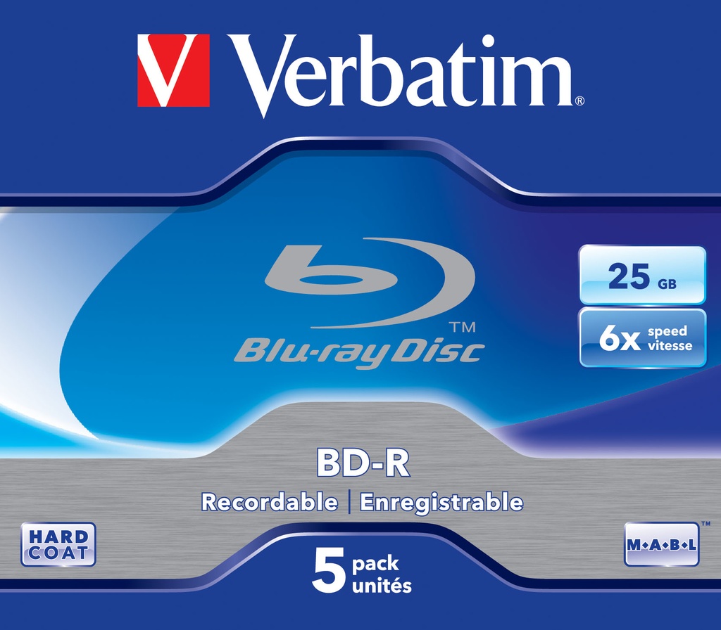 [43715/5] Verbatim 43715 blank Blu-Ray disc BD-R 25 GB 5 pc(s)