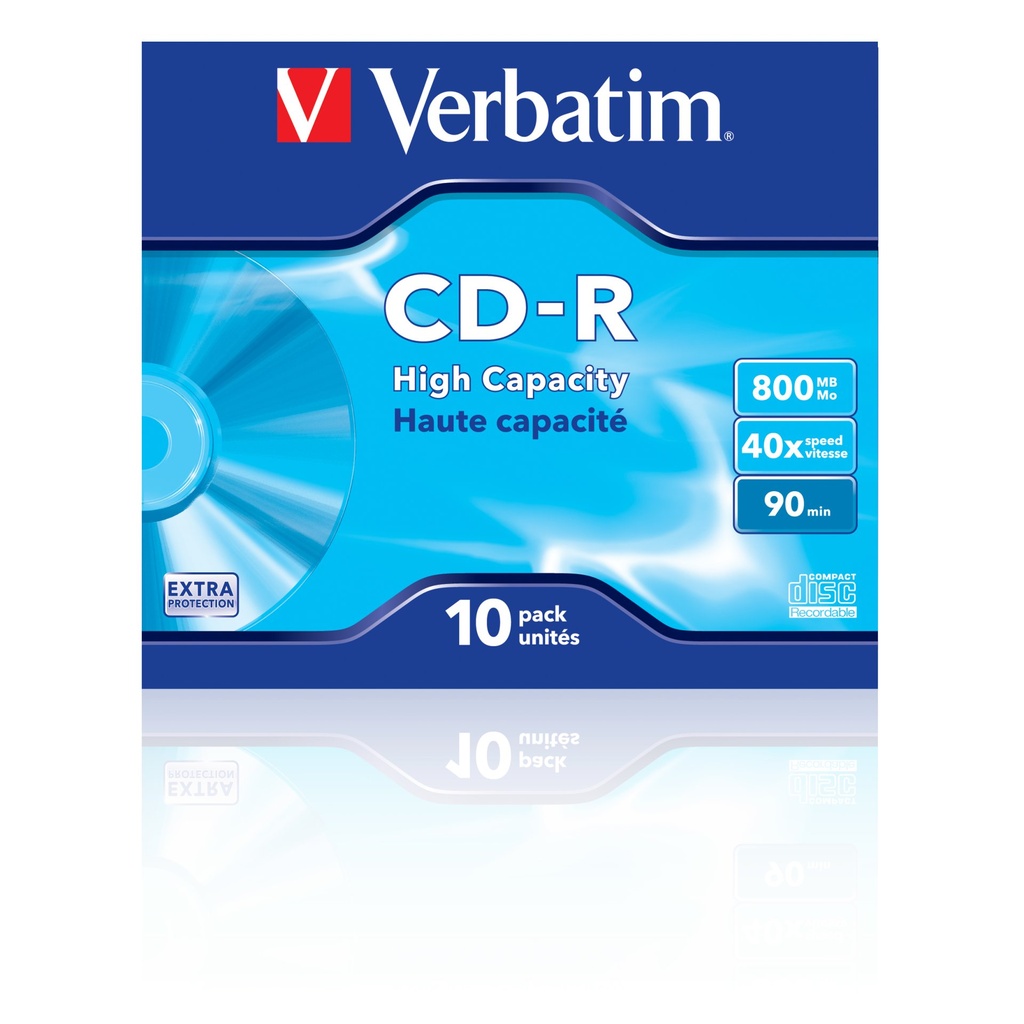 [43428/10] Verbatim CD-R High Capacity 800 MB 40x 10 pc(s)