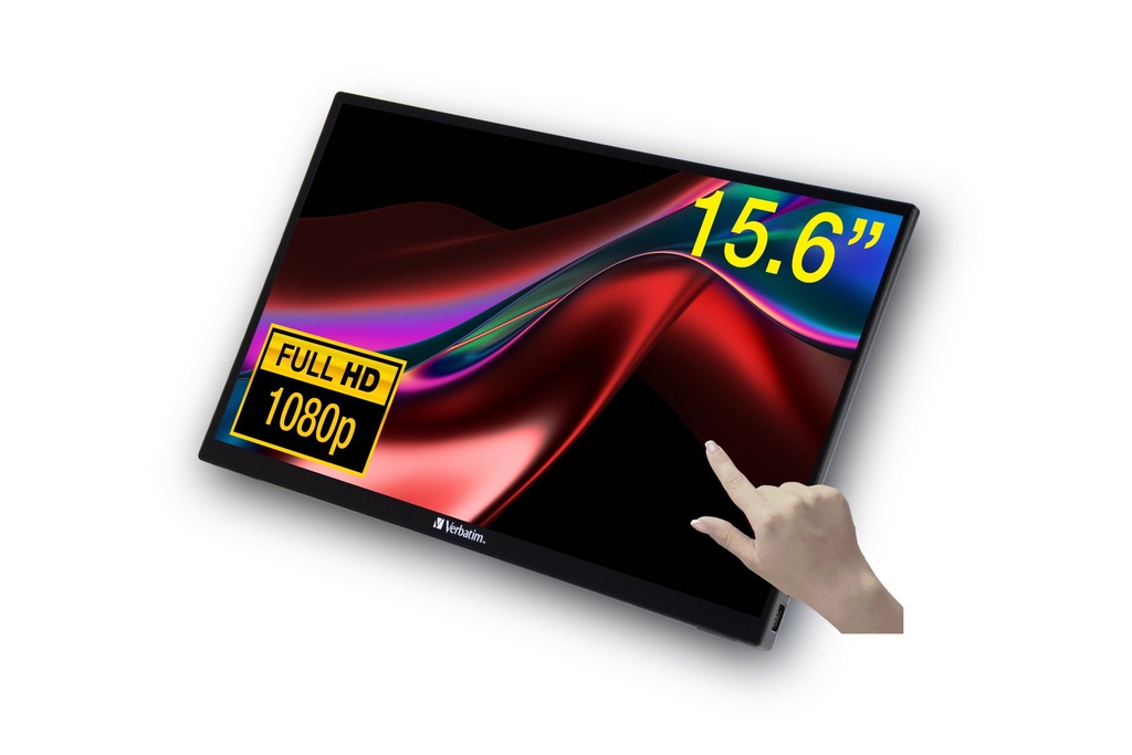 [49592] Verbatim 49592 computer monitor 39.6 cm (15.6") 1920 x 1080 pixels Full HD LCD Touchscreen Black