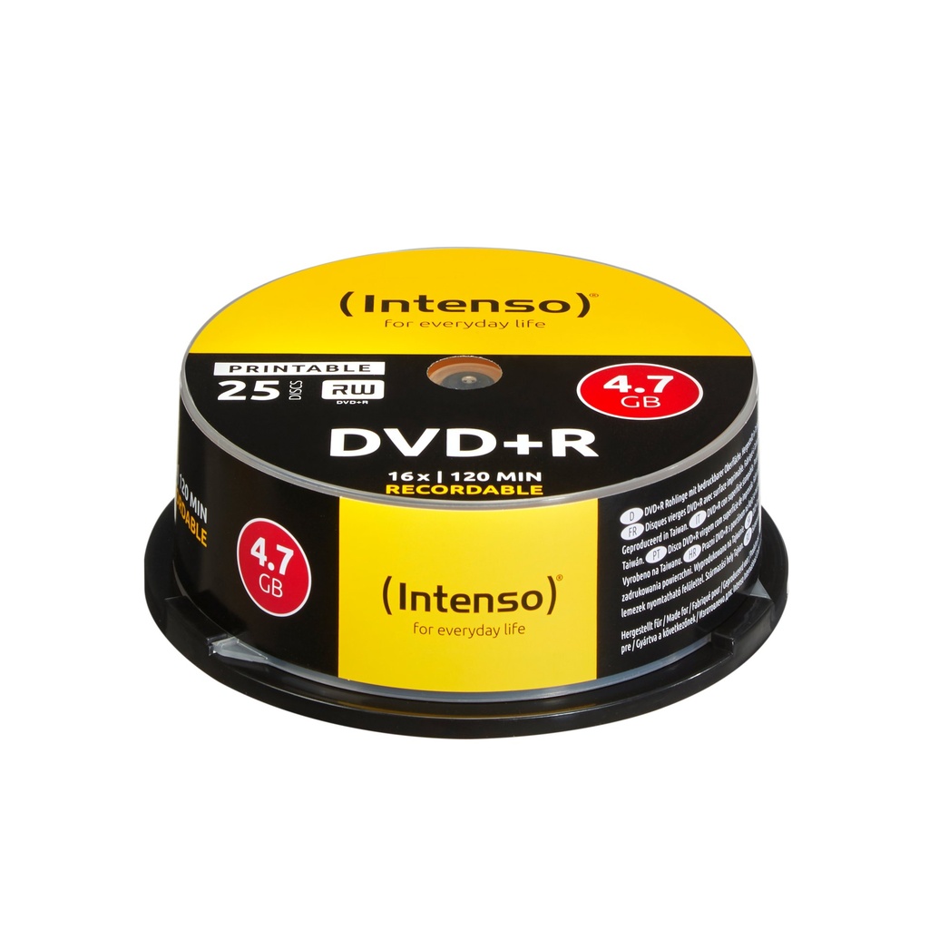 [4811154] Intenso DVD+R 4.7GB, Printable, 16x 4,7 GB 25 pz