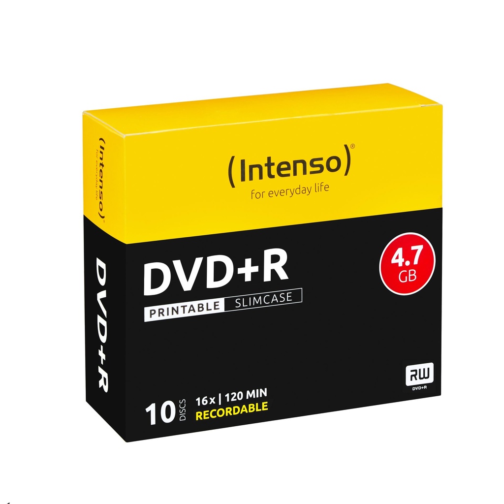 [4811652] Intenso DVD+R 4.7GB, Printable, 16x 4,7 GB 10 pz