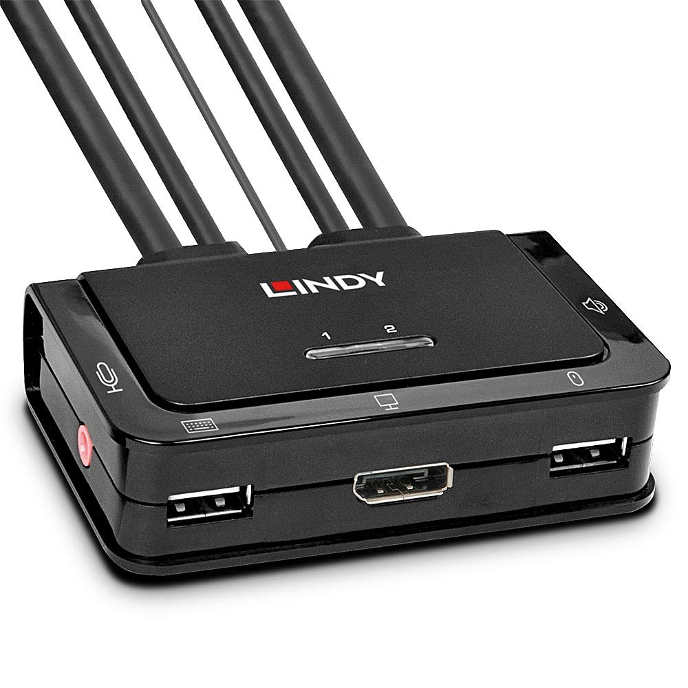 [42344] Lindy 42344 switch per keyboard-video-mouse (kvm) Montaggio rack Nero