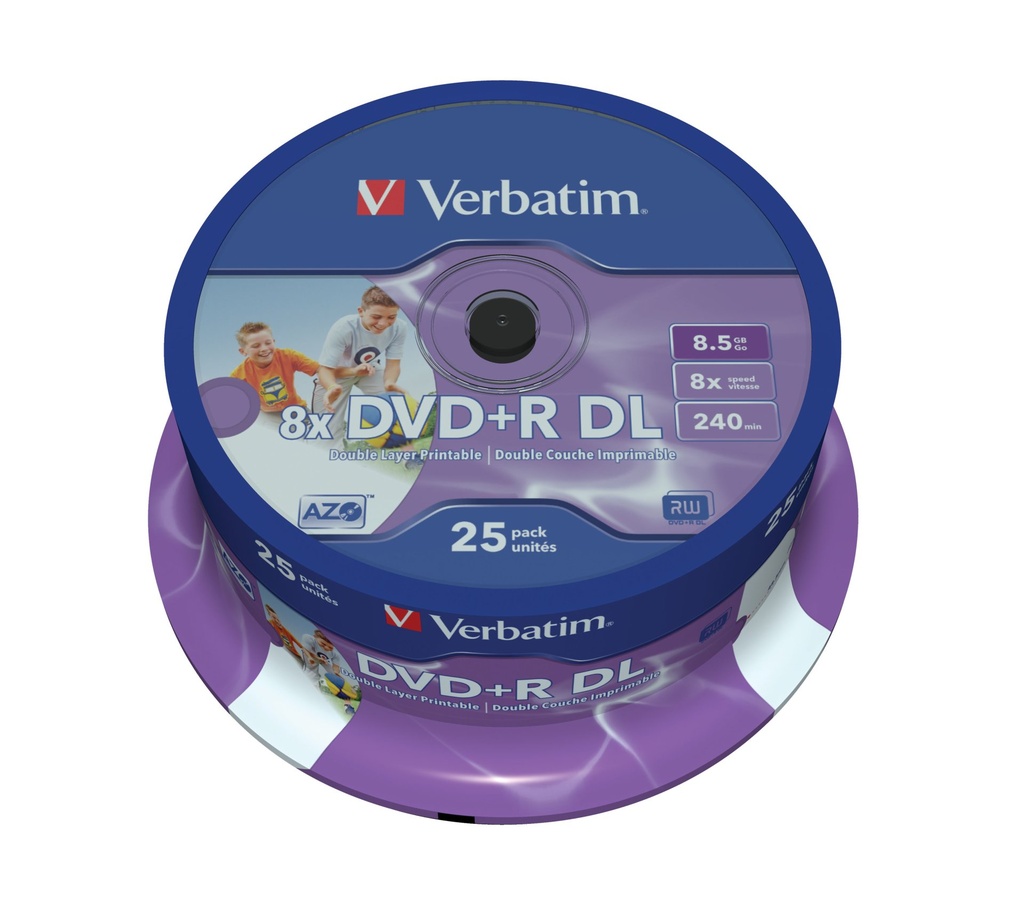 [43667/25] Verbatim 43667 blank DVD 8.5 GB DVD+R DL 25 pc(s)