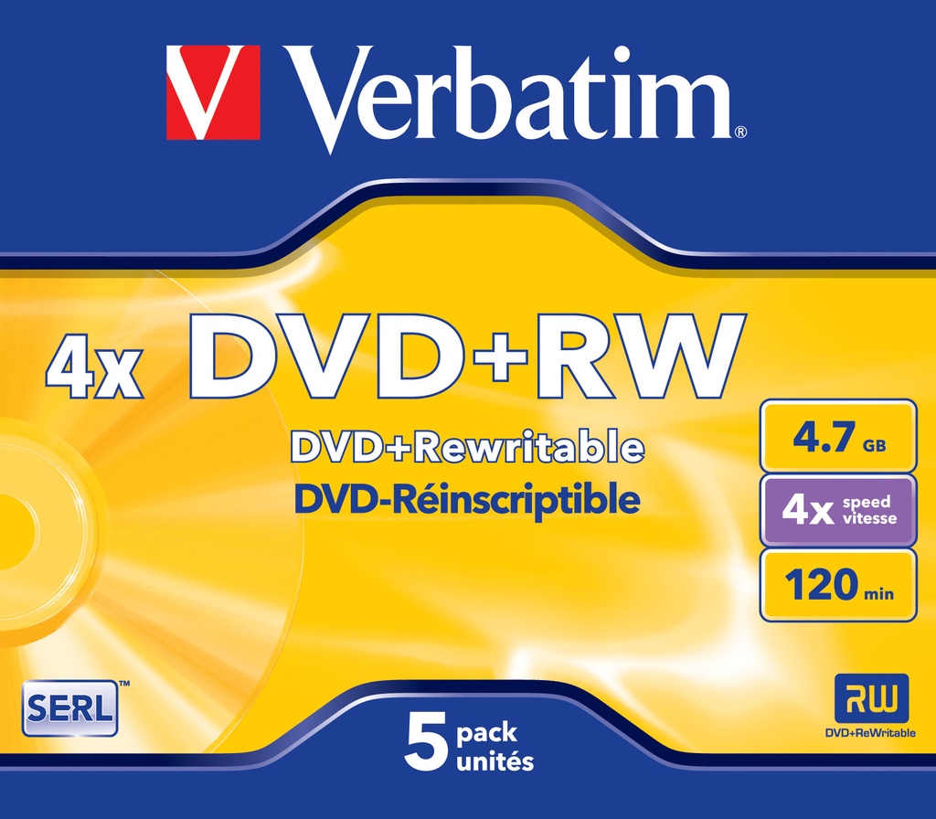[43229/5] DVD+RW  4 7GB  4X     CONF.5      S