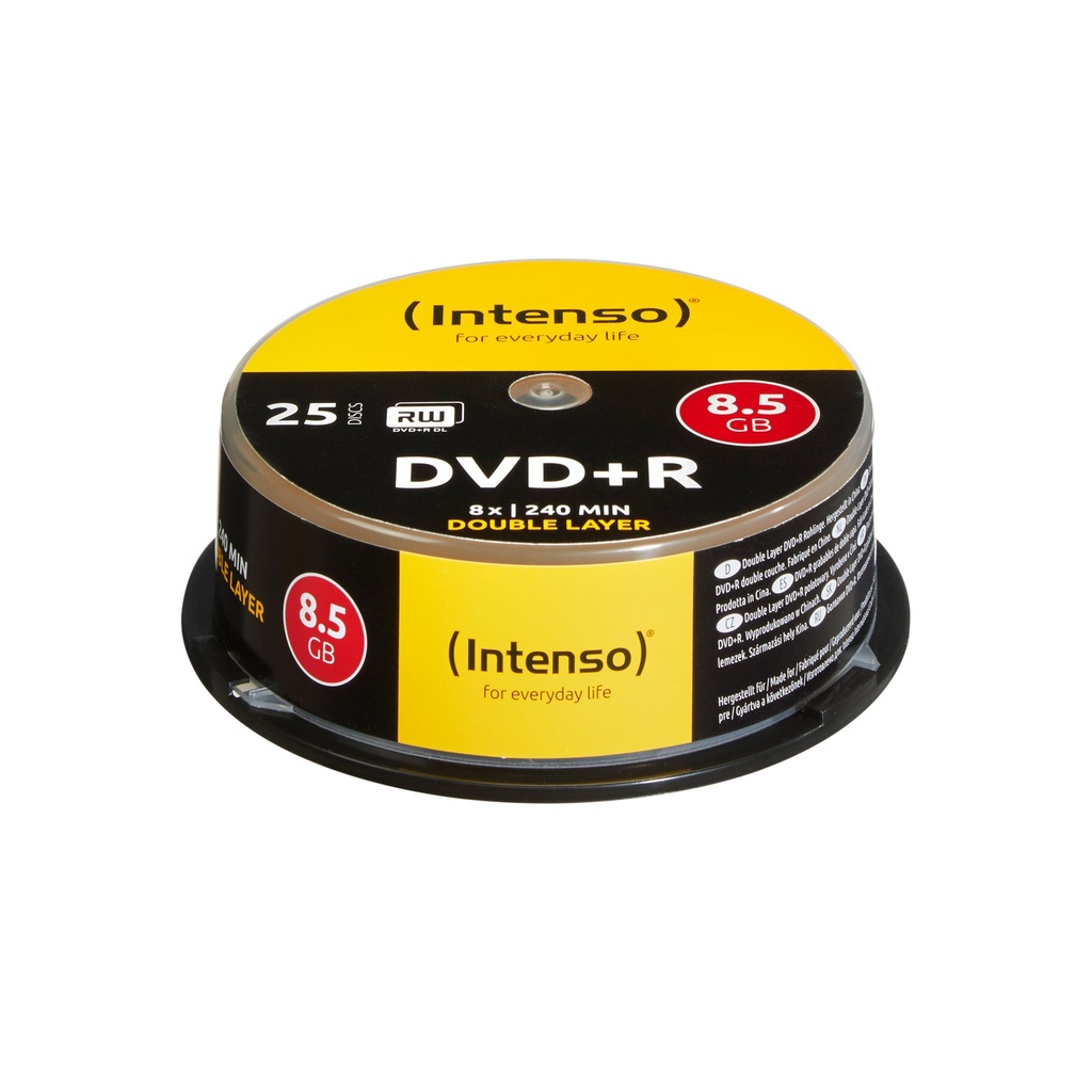 [4311144] Intenso DVD+R 8.5GB 8x Double Layer 25er Cakebox 8,5 GB DVD+R DL 25 pz