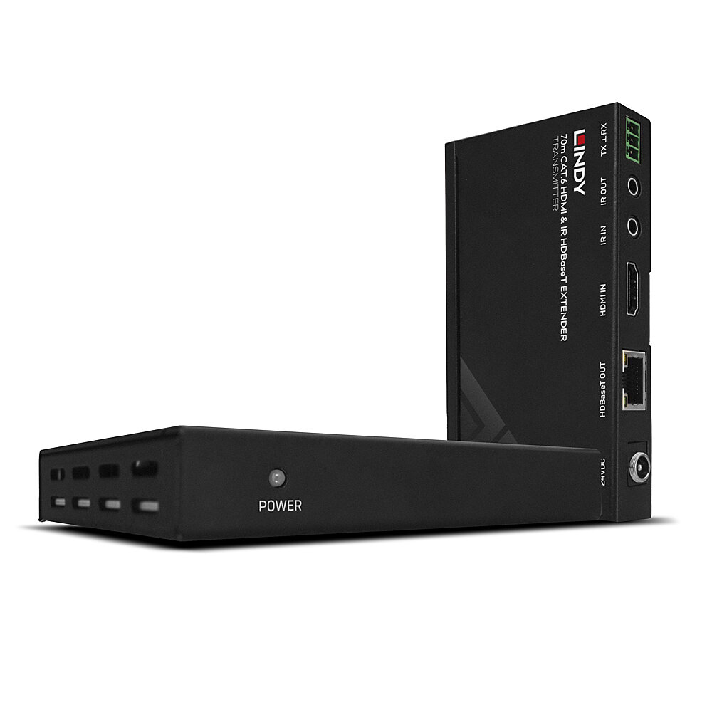 [38139] Lindy 70m Cat.6 HDMI 4K30, IR and RS-232 HDBaseT Extender with PoC