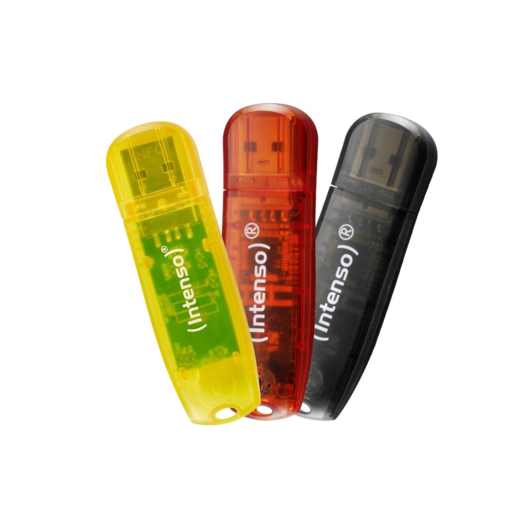 [3502483] Intenso Rainbow 3x32GB Yellow/Red/Black unità flash USB USB tipo A 2.0 Trasparente