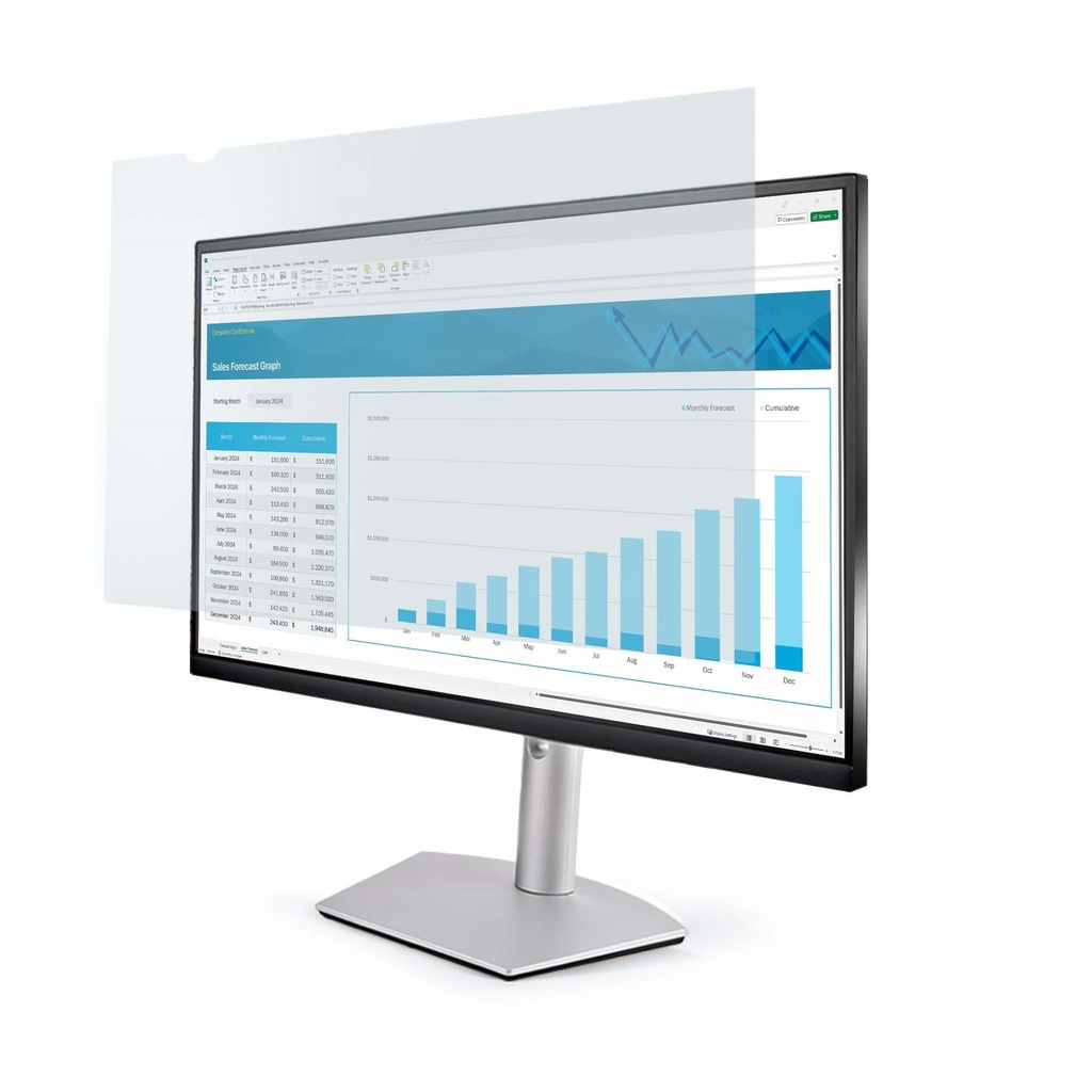 [2469-ANTI-BLUE-LIGHT] StarTech.com Filtro anti luce blu da 24" 16:9, filtro per schermo anti luce blu per monitor da 24 pollici, riduce l'affaticamento degli occhi, doppia opzione di montaggio, conforme a TAA